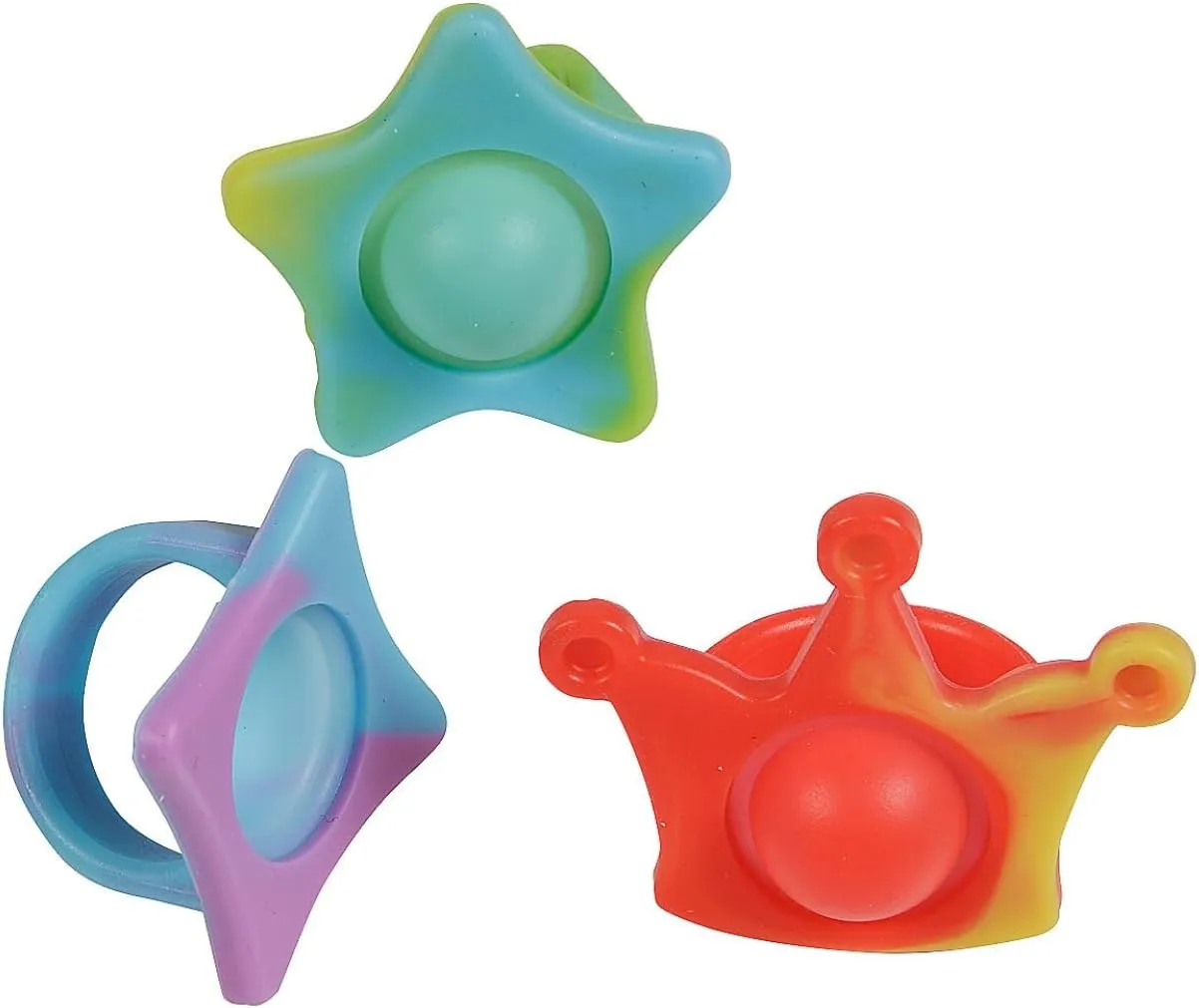 - 24 Piece Fun Express Lotsa Pops bliss annually terrain Popping Toy Fidget Rings 