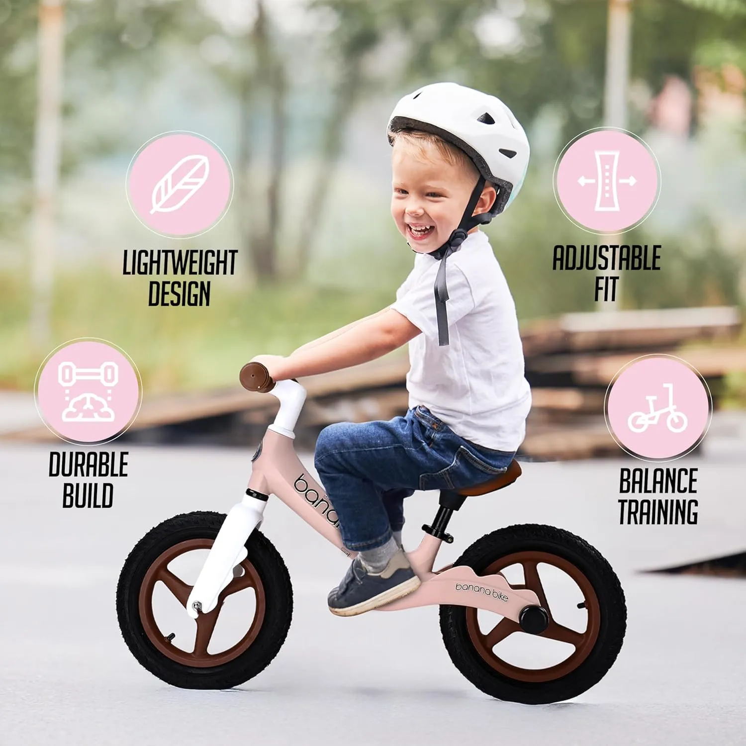 - Adjustable Handlebar and Seat banana slot romantic short cubic midlatitude bike Lava Sport Kids Balance Bike - No Pedal Kids Bikes - Walking Bicycles - Beginner Lightweight Sports Training Bicycle for Boys and Girls - Age 2-6 