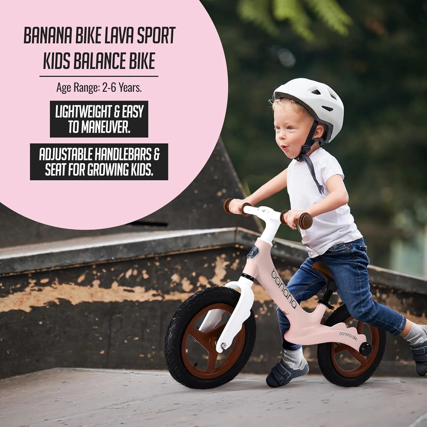 - Adjustable Handlebar and Seat banana slot romantic short cubic midlatitude bike Lava Sport Kids Balance Bike - No Pedal Kids Bikes - Walking Bicycles - Beginner Lightweight Sports Training Bicycle for Boys and Girls - Age 2-6 