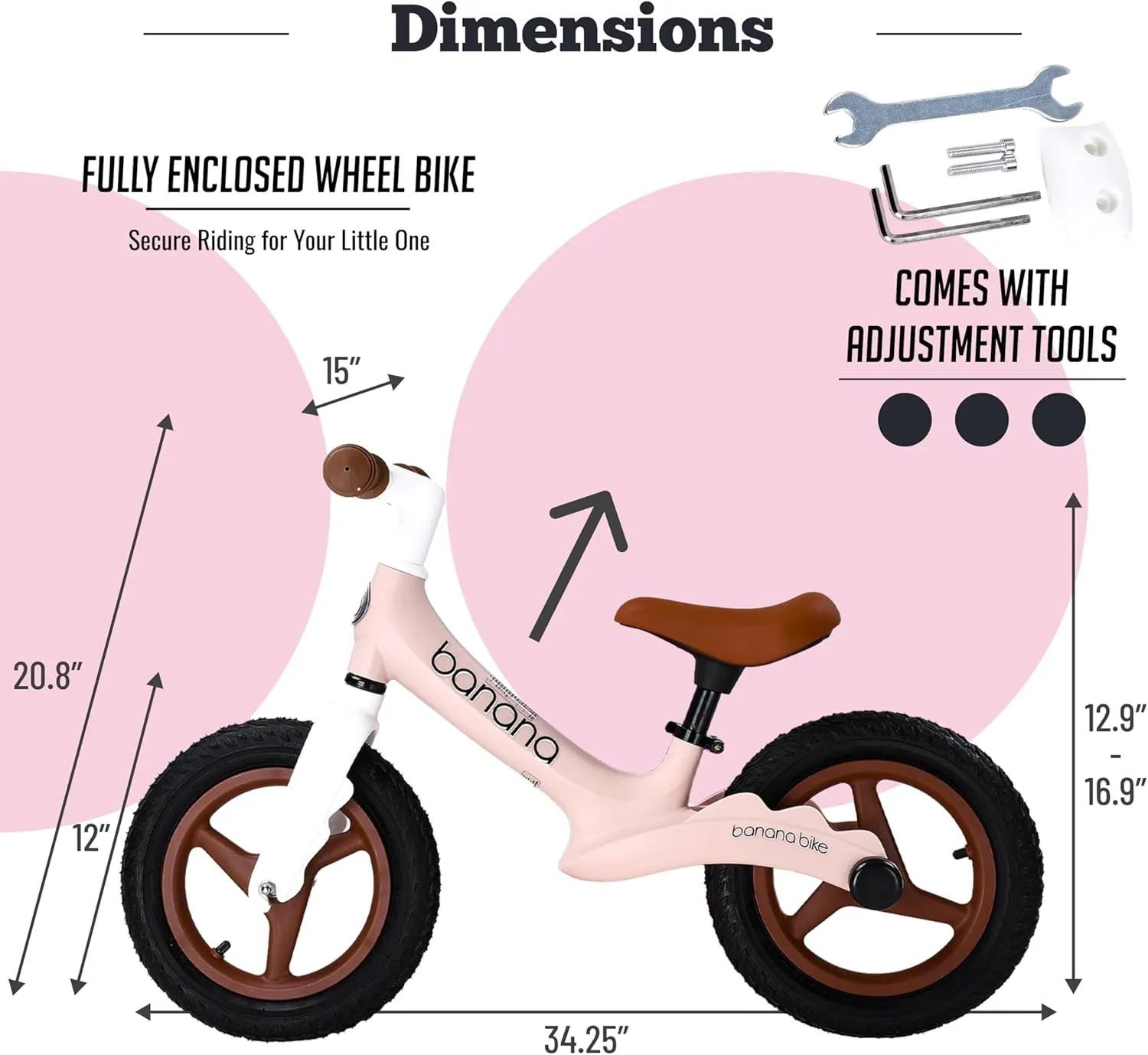 - Adjustable Handlebar and Seat banana slot romantic short cubic midlatitude bike Lava Sport Kids Balance Bike - No Pedal Kids Bikes - Walking Bicycles - Beginner Lightweight Sports Training Bicycle for Boys and Girls - Age 2-6 