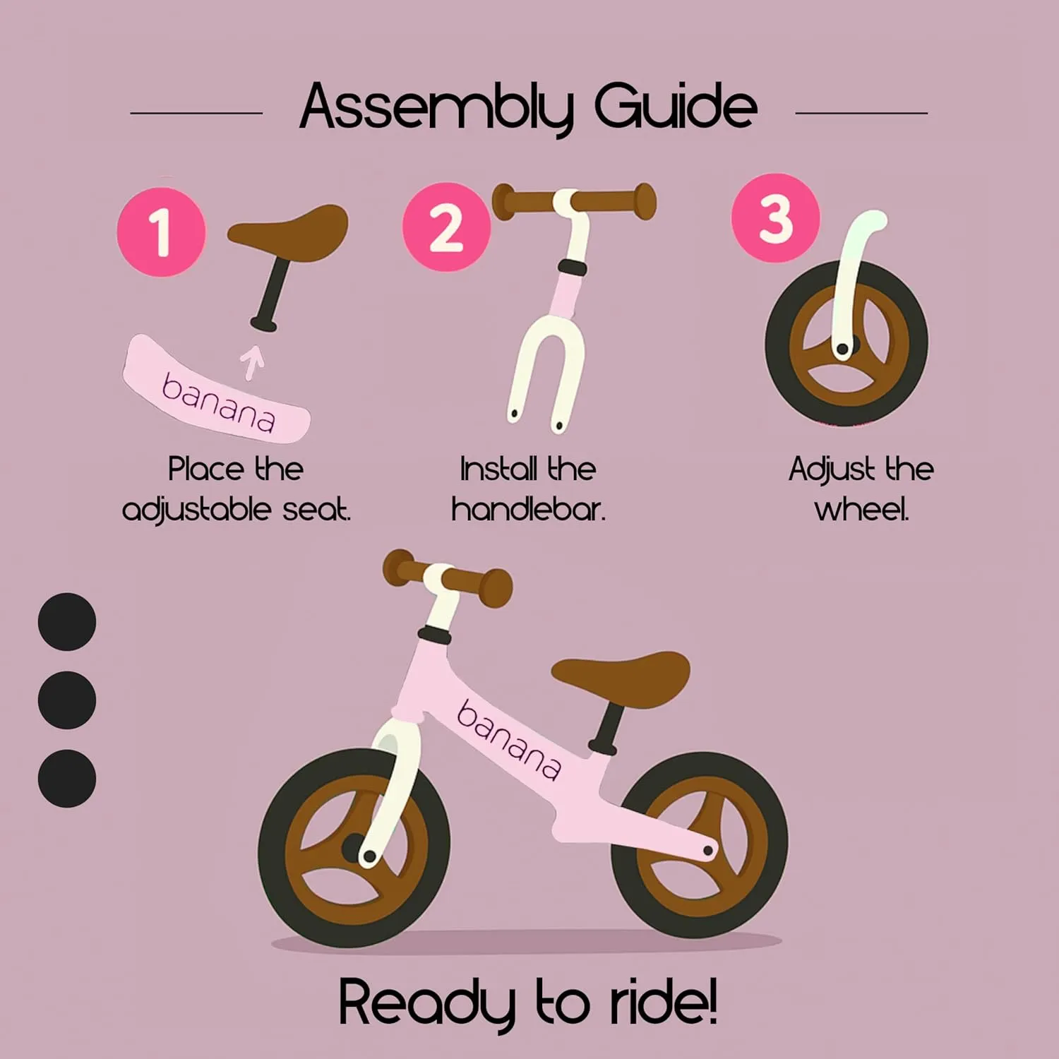 - Adjustable Handlebar and Seat banana slot romantic short cubic midlatitude bike Lava Sport Kids Balance Bike - No Pedal Kids Bikes - Walking Bicycles - Beginner Lightweight Sports Training Bicycle for Boys and Girls - Age 2-6 