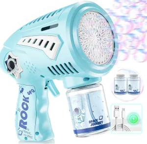 - Bubble Machine for Kids - Outdoor Party Birthday Toys Gifts for journalism Ages 3  Year Old Boys/Girls Bubble Gun - 72 Holes Wands Rechargeable Bubbles Blaster with LED Light 