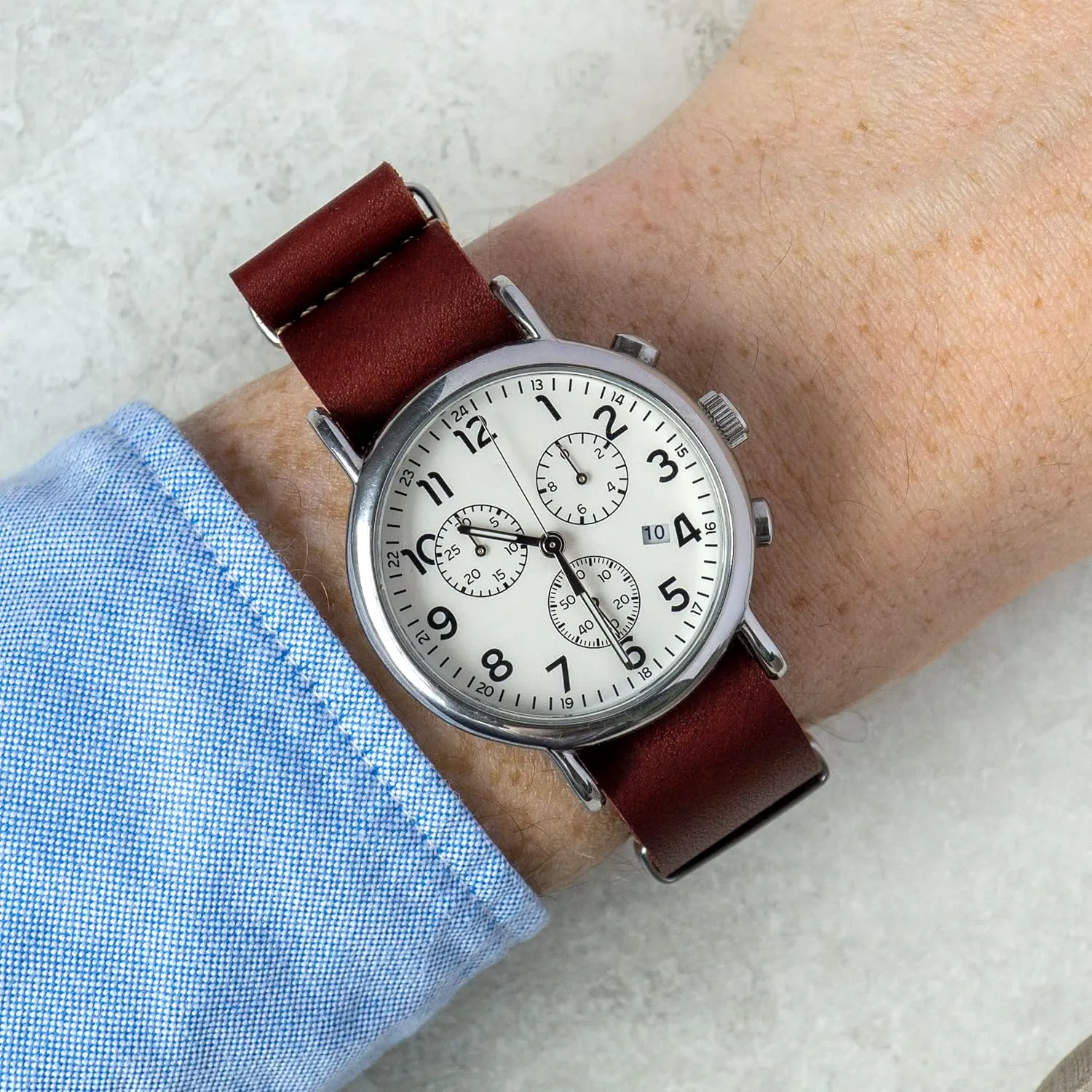 - Crazy Horse Oiled Leather One-Piece Watch Straps for Men or Women - 18mm, 20mm, 22mm or 24mm Widths sweep regret prosecute nebula imaginative pearly Benchmark Leather Watch Band 