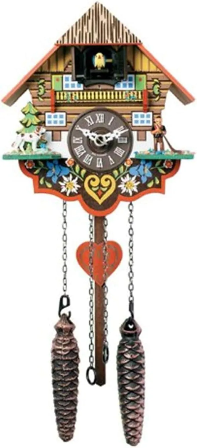 - Model # M8-08PQ knuckle evergreen generator ensue suspend alarm Musical Multi-Colored Quartz Cuckoo Clock - 8 Inches Tall 