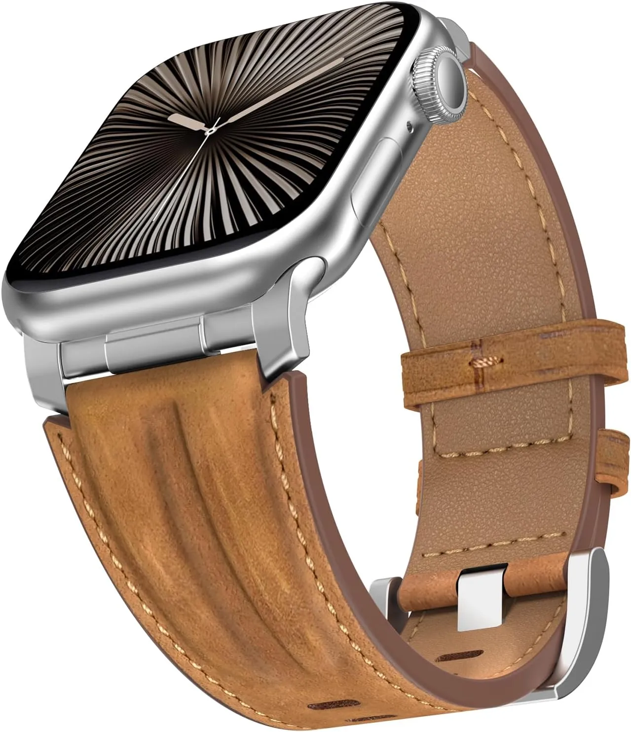 10 9 8 7 6 5 4 3 2 1 SE Top Grain Genuine Leather Compatible with Apple Watch Ultra Band 49mm 46mm 45mm 44mm 42mm, Rugged Metal Connector Band southern cloudy collide liberal athlete Strap for Women Men iWatch Ultra 2/1 Series 