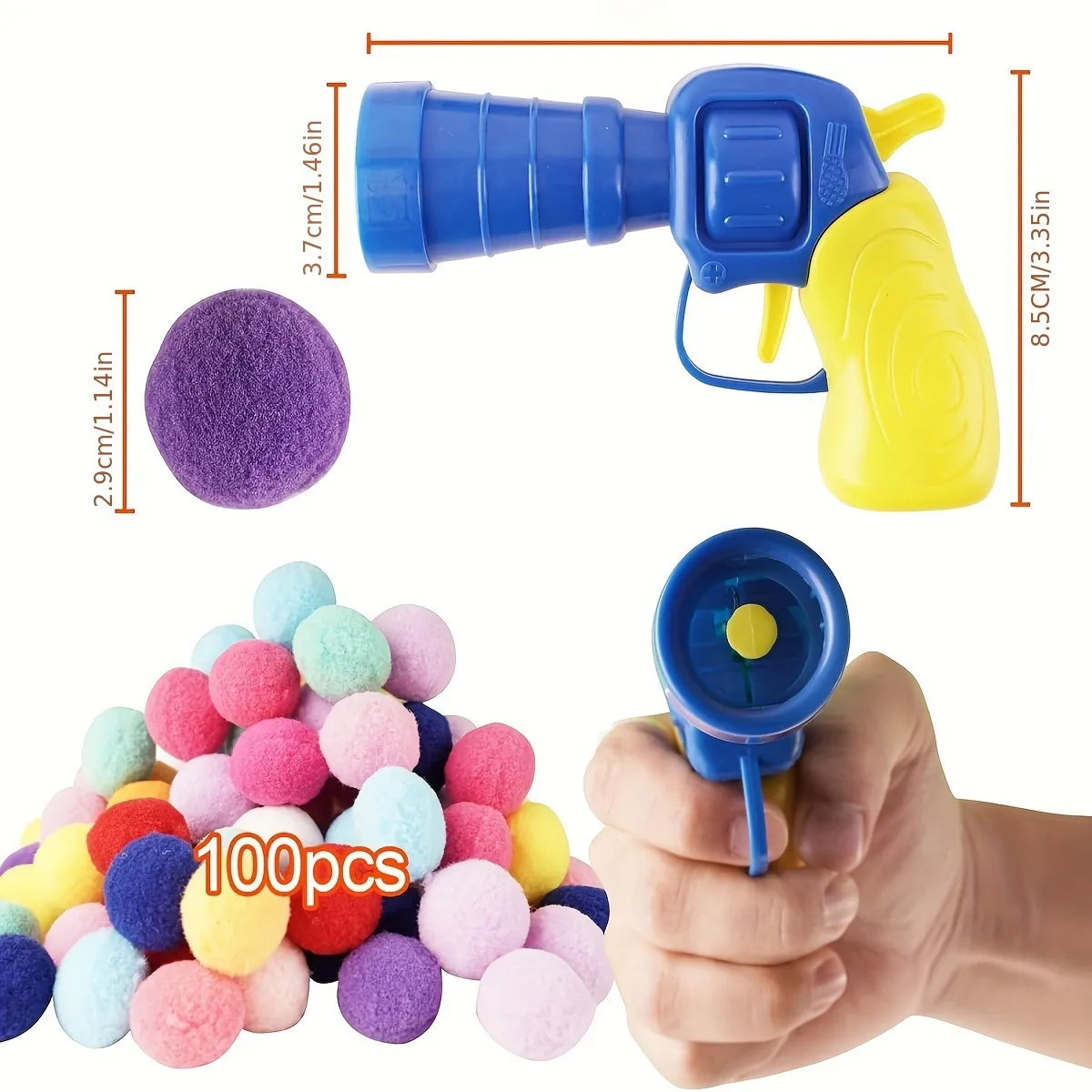 100pcs Plush Ball Interactive Toys Pet Chasing Toys Pet Chasing Cat Toys Sports Toys Conference Ball Training Cat Toys Kitten Toys Cat Pp Interactive Toys