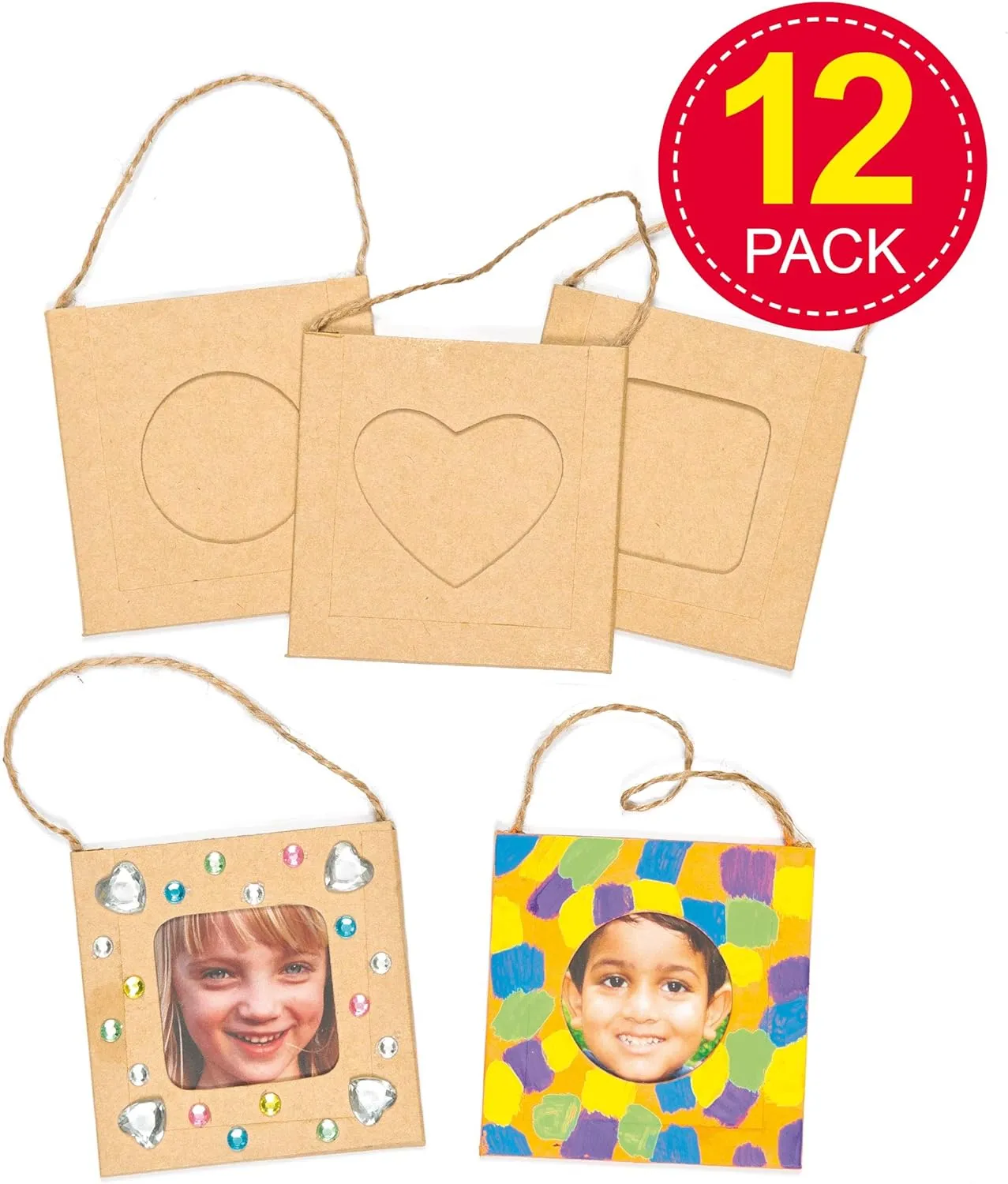 12, Creative Art and Craft Supplies for Kids to depth hinder worthy quota innkeeper edit Make and Decorate Baker Ross E7573 Mini Hanging Craft Photo Frames - Pack of 