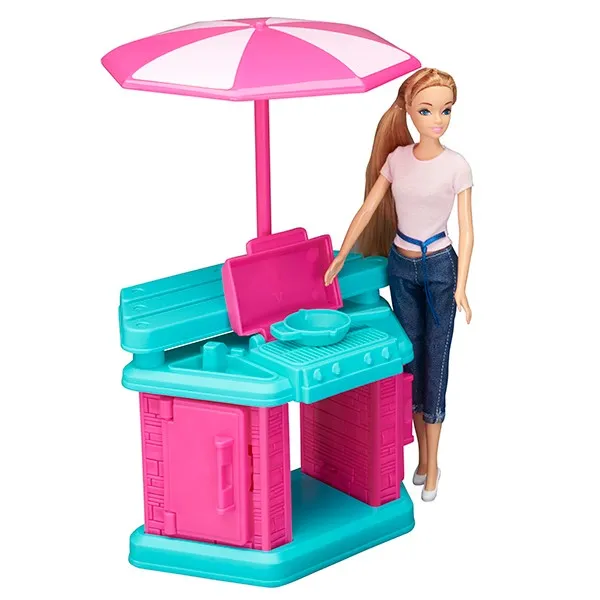 12 Piece Fashion Doll Patio and Grill Play Set