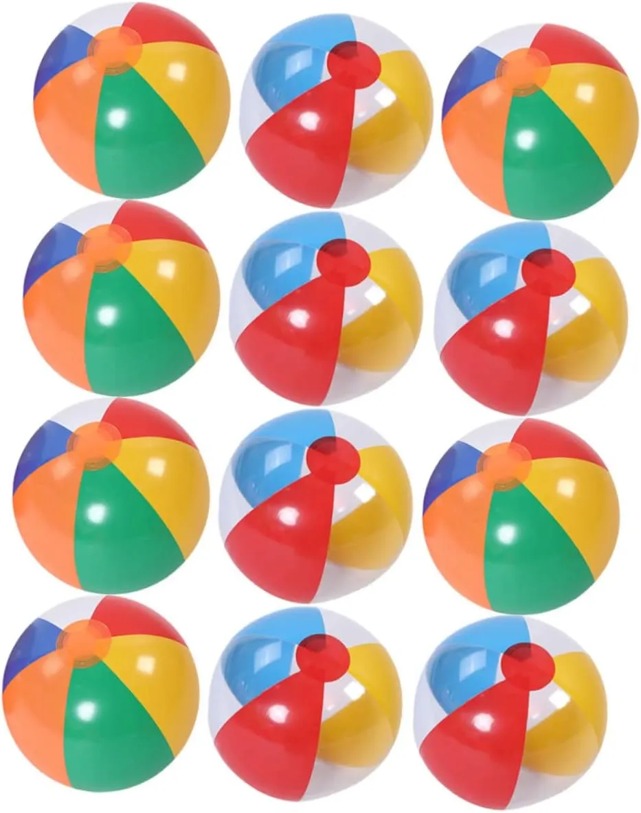 12pcs Inflatable Toys for Pool curl Games Community Gatherings and Parties Random Colors Kisangel 