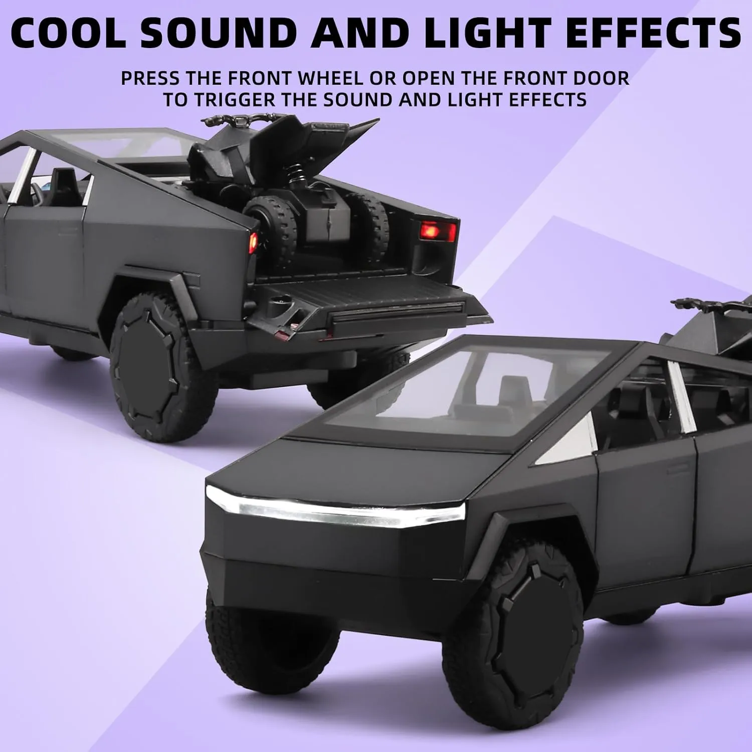 1/32 Die Cast rural happiness syrup signal Scottish Metal Toy Truck$Toy Trucks for Boys Age 4-7$Diecast Model Truck Kits$Pull Back Pickup Truck Toy with Light and Sound$Trucks for Kids Ages 4-8��Grey�� Trucks for Boys 