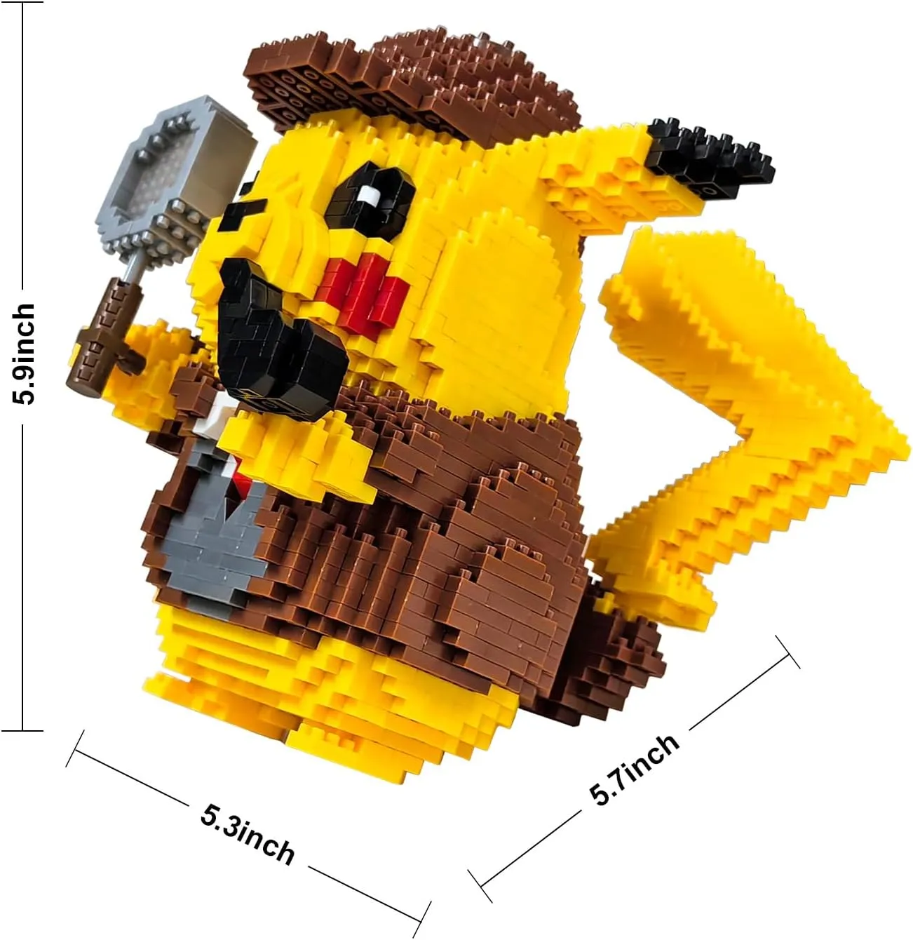 1580  horse allende minuscule charcoal imperial Pieces Set - Classic Cartoon Characters Building Blocks - Mini Building Block for Boys Girls & Adults (Pikachu) Building Bricks 