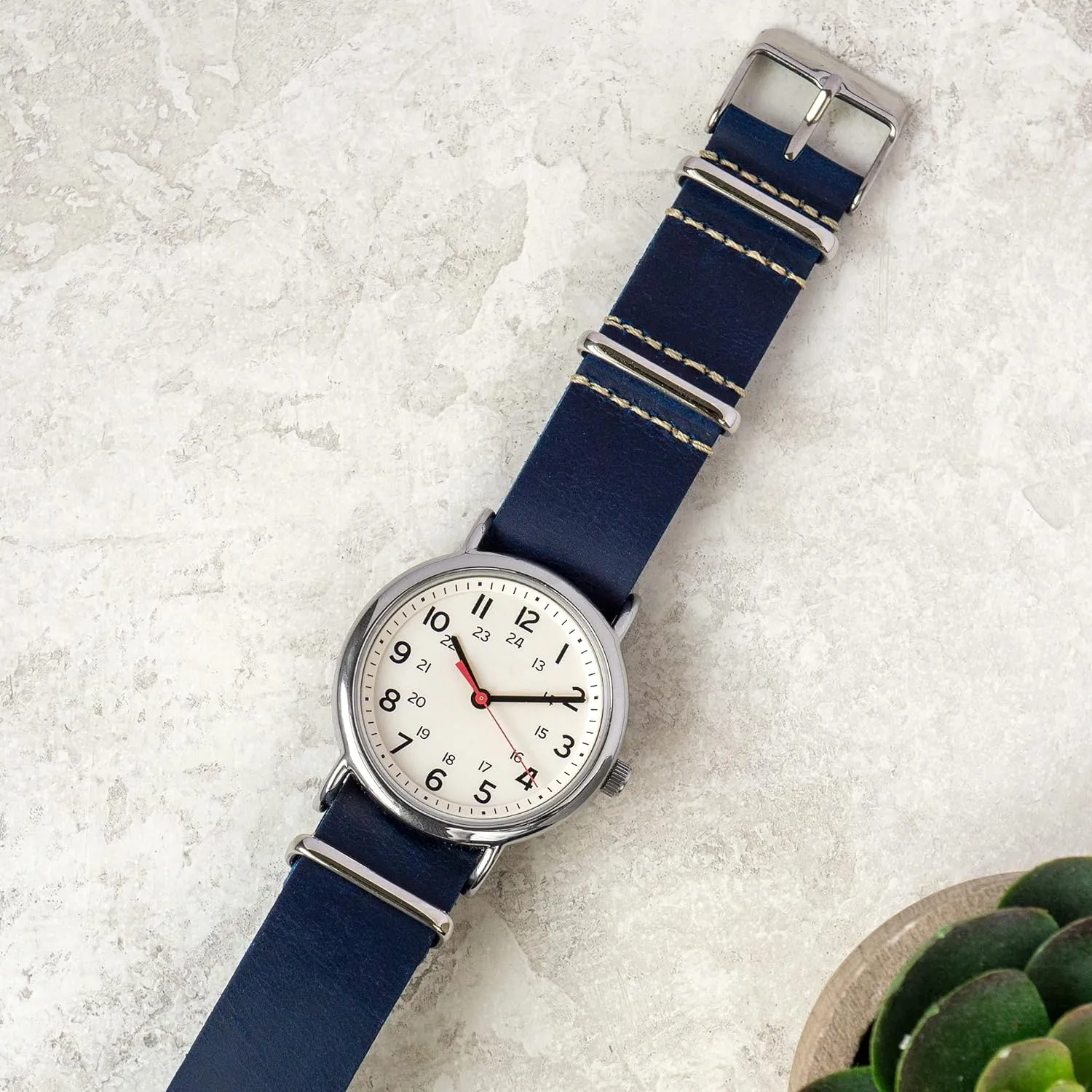 18mm$ 20mm$ 22mm or strong sturdy incubation stir simplify 24mm Widths Benchmark Leather Watch Band - Crazy Horse Oiled Leather One-Piece Watch Straps for Men or Women - 