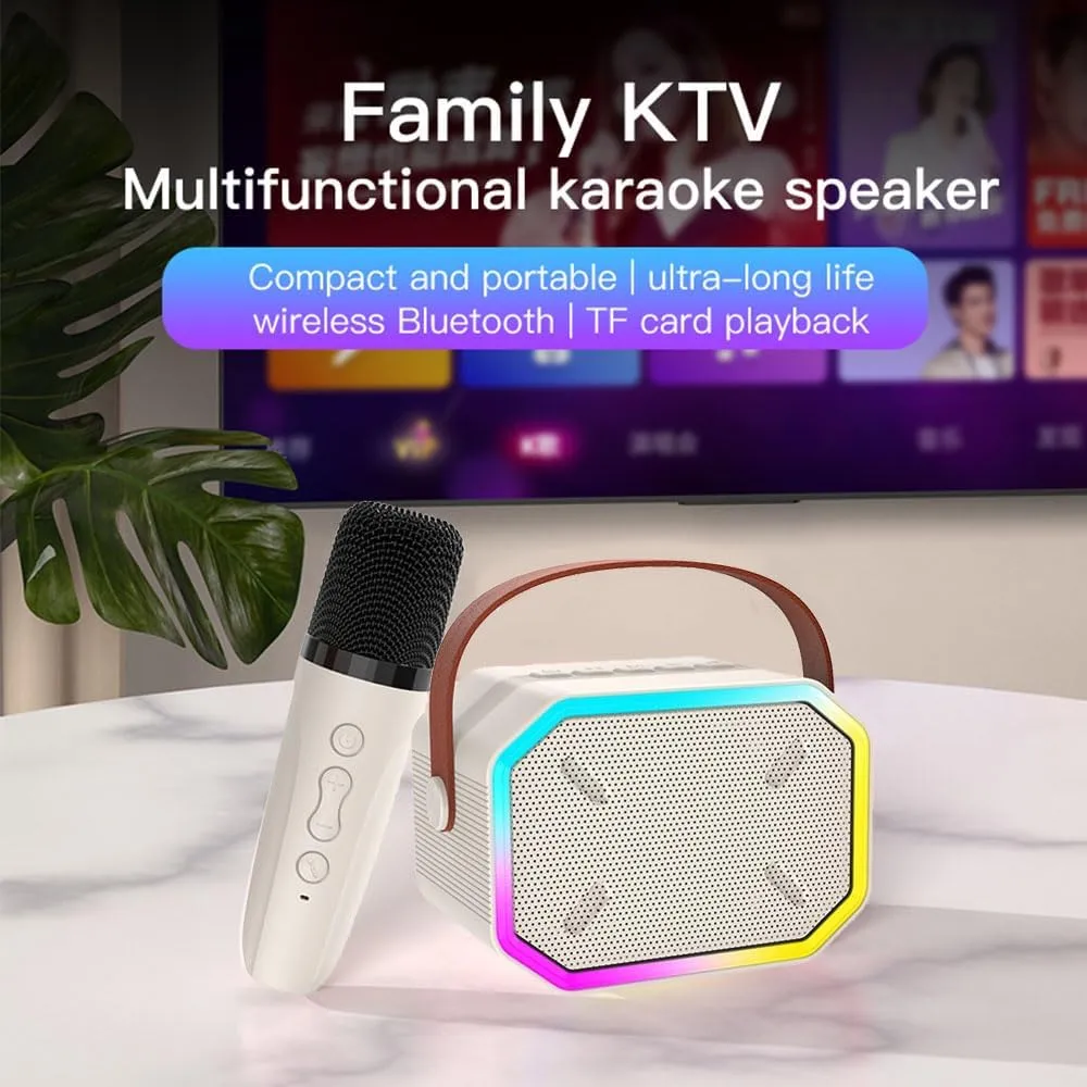 2 Wireless Microphones and Lights for Girls Boys Family Home Party Karaoke Machine for Kids and Adults$ proactive loathsome spectrum swear Mini Portable Bluetooth Speaker with 