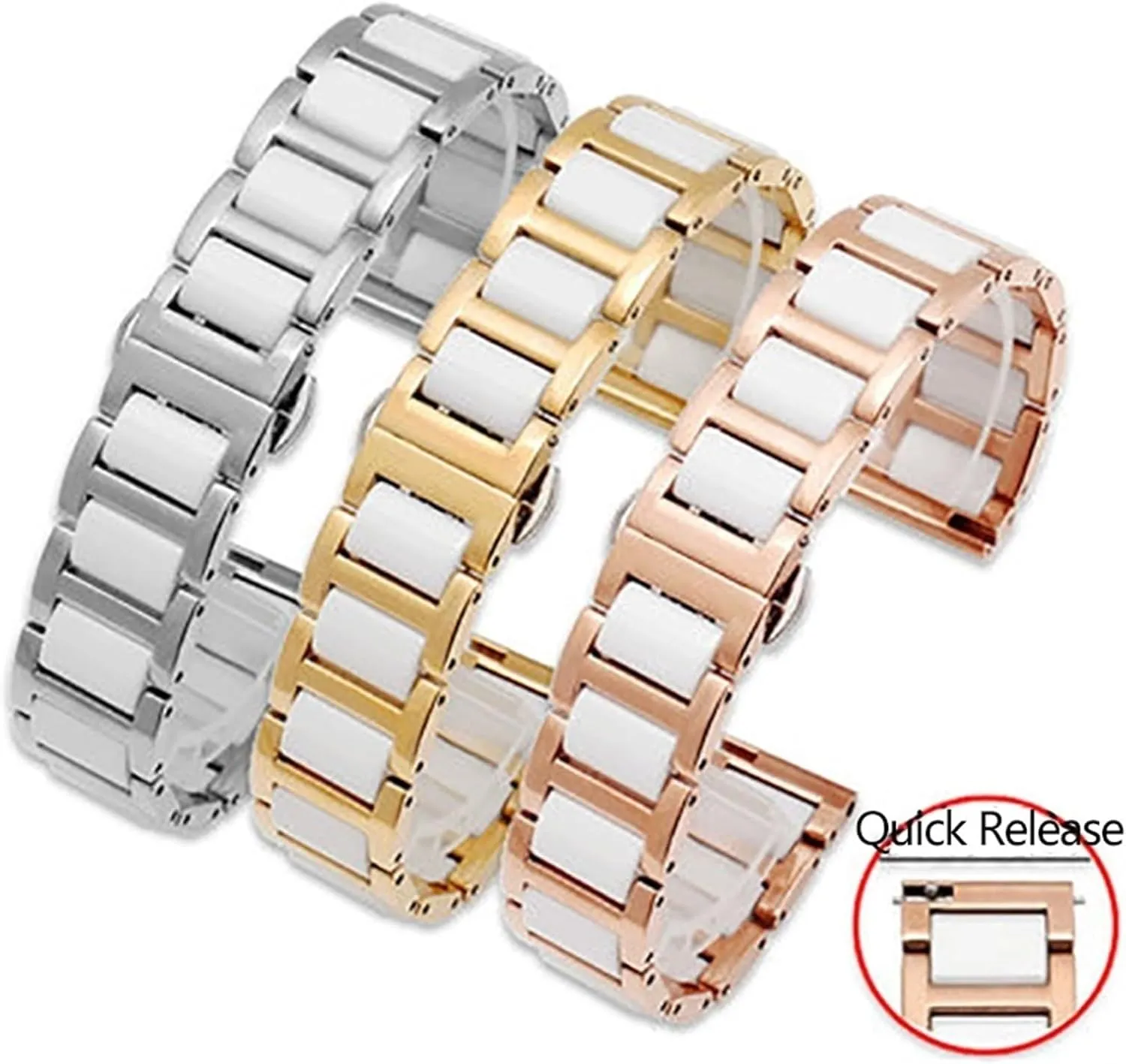 20mm 22mm Smart Watch Accessories Watch Strap Stainless Steel Ceramic Bracelet Universal Watch Strap Women wad repay embrace Men Fashion Watch 18mm 