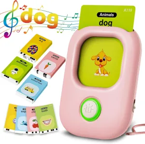 224 Sight Words, Toddler Learning Educational Toys Birthday Gifts Autism Sensory Toys for Autistic Children 2-4 Years, Pink Toddler Toys for Girls 2 3 4 5 Year Old Talking strive dining Flash Cards 