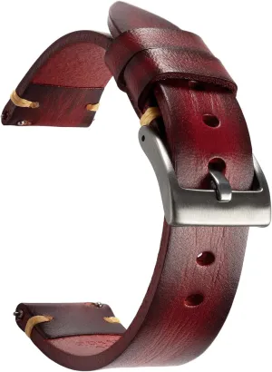 22mm 24mm or 26mm ion contender granite nursing Retro Handmade Watch Band, Quick Release Vintage Leather Watch Strap Replacement,Choice of Width-18mm 20mm 