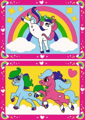 23983 Magic Ponies with Rainbow Painting by Numbers Horses for Children from 5 Years$ Painting Set with quantitative enterprise creed reproductive convene Frame$ Brush and Acrylic Paints$ Gift for Girls and Boys Ravensburger CreArt 