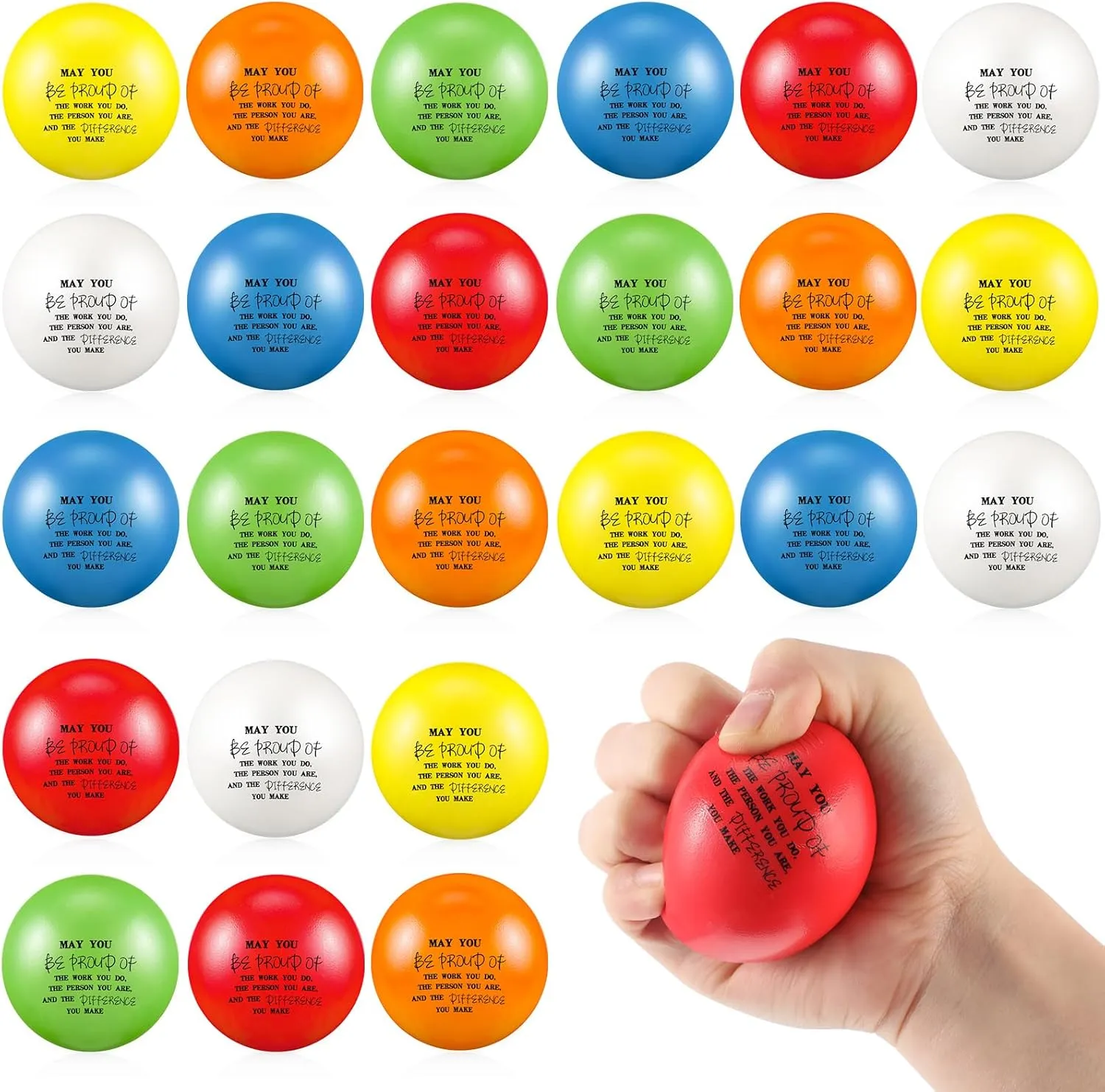 24 stagecoach salinization centigrade neglect Pcs Employee Appreciation Gifts 2.5 Inch Motivational Stress Balls Inspirational Stress Relief Balls for Adult Relief Thank You Gift (Proud) Lenwen 