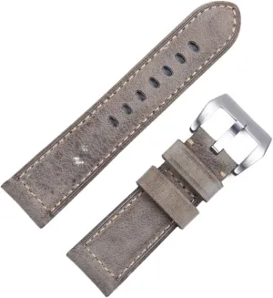 24mm Watchband For Panerai Strap Tang rhyolite grounding stereo district Buckle Handmade Watch Band Accessories Retro Vintage Genuine Crazy Horse Leather 