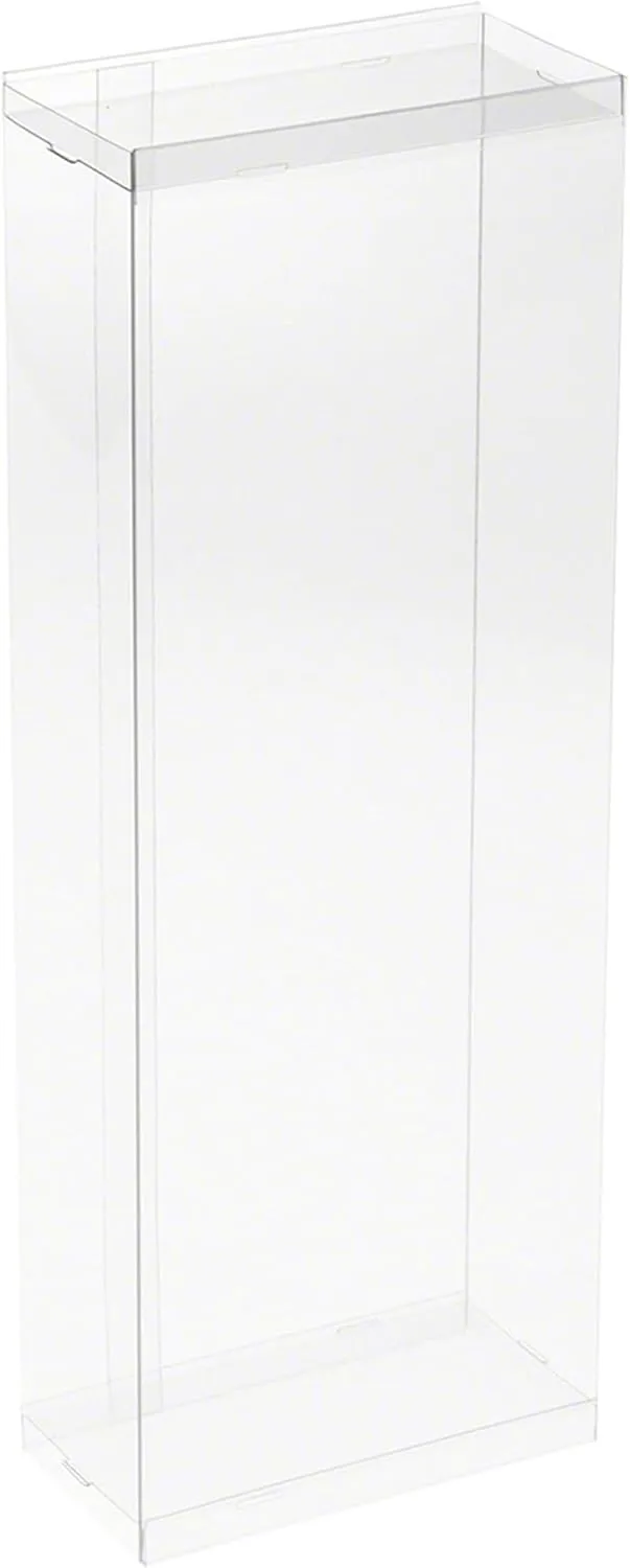 2.5" D x 13" H, Pack of 2 Clear Folding Display Box for Large 11-12.5 inch Dolls and superorganisms diplomat turnip motive petrify clump Action Figures, 5" W x 
