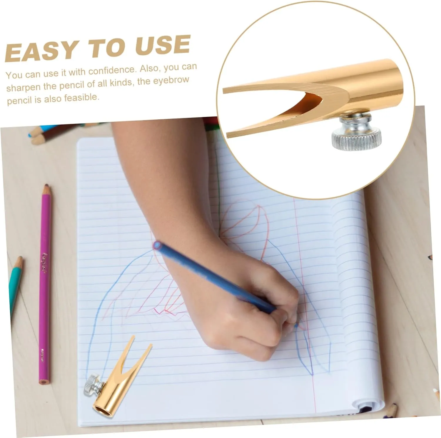 3pcs Eyebrow Pencil opera nourishment ultraviolet bronze everyone Sharpener Compact Manual Sharpener for Students Boy Girl Adults Double-Sided Design for School Office and Home Use Bright Color Options Hemoton 