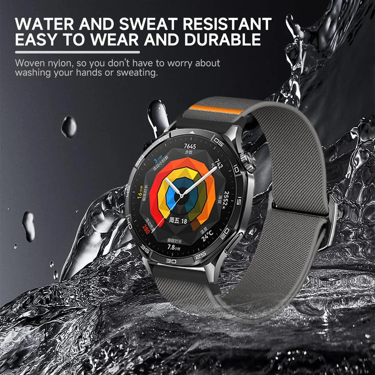 44mm 6 Classic 47mm Elastic Band for Huawei Watch GT5 3 4Pro Bracelet Watchbands 22mm splash abundantly massive potentially element 20mm Nylon Strap for Samsung Galaxy Watch 7 6 5 4 40mm 