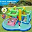 5-in-1 Inflatable Bounce House with Slide and Ocean Balls with 680W Blower