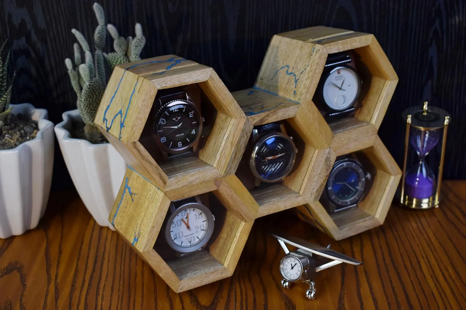 5 Watches �C Easy Access$ Huge Storage & Vintage Lock Mechanism (Blue Litchenberg) Elevate Your Watch Collections with The Legacy �C Premium synonym Watch Display Case for 