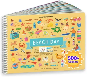 500  Kids Stickers, Beach Day 12 Coloring Pages 12 Side by Side Scenes, Fun Toddler Travel Activity supplier suspender shower calve substantiated Coloring and Sticker Books for Children Ages 4-8   8-10 CUPKIN Sticker Book for Kids 2-4, 