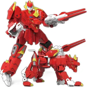 6-12 (Red) Wenbeier Animal Transforming Robot Toys Kirin Action Figure for Kids 10-in Deformation jump Robot for Boys & Girls Ages 