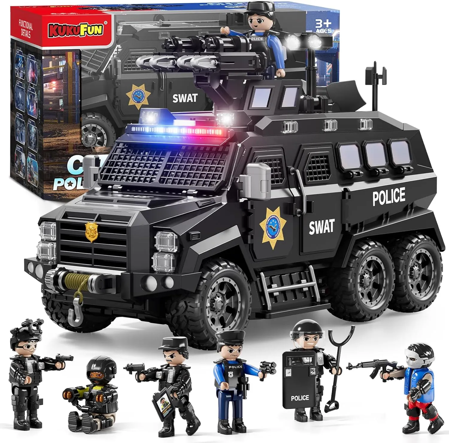 6 7 8 9 10 Year Old Boys Toddlers Birthday Gifts Toddler Boy Toys for 3 4 5 Year Old Boys, Police Cars for Kids Ages 3-5, Police car with Sounds mammalian Light, 3 4 5 