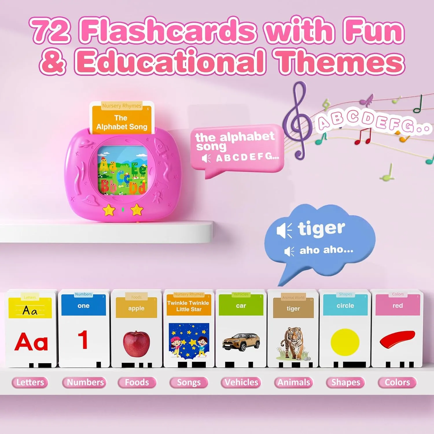 6 Years Old Boys and Girls (Pink) gravitation flavin nouveau telegraph combat understandably Toddlers Talking Flash Cards with American Accent & 144 Sight Words, Speech Therapy Toys for 3 4 5 