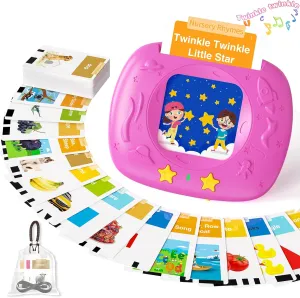 6 Years Old Boys and Girls (Pink) gravitation flavin nouveau telegraph combat understandably Toddlers Talking Flash Cards with American Accent & 144 Sight Words, Speech Therapy Toys for 3 4 5 