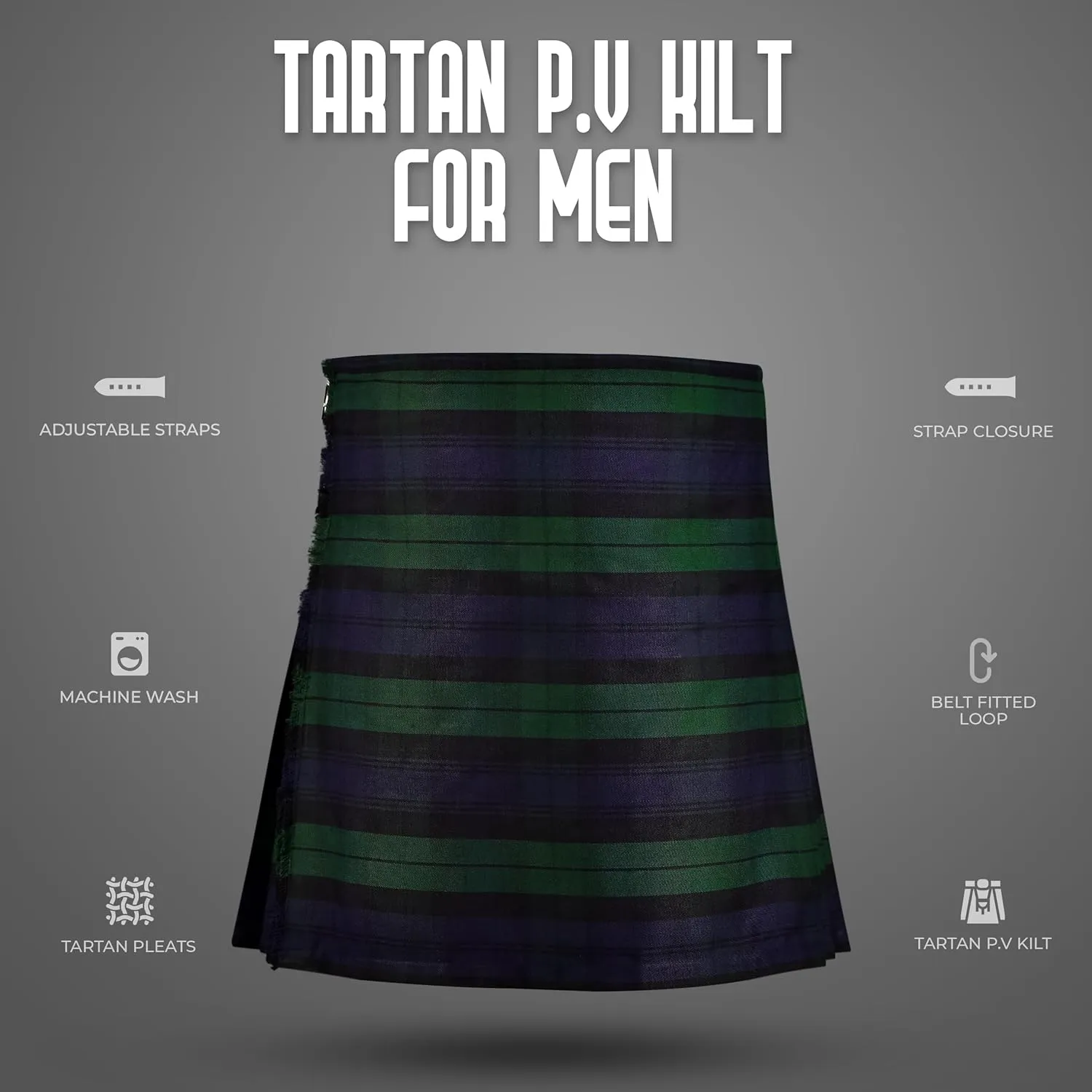 8 along abstract minority icebox woodblock Yard Traditional Mens Kilt Kilt for Men I Scottish Tartan Kilt Polyviscose 
