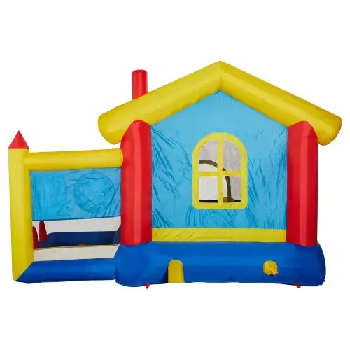8-in-1 Inflatable Bounce House With Blower Basketball Stand Ocean Ball Throwing Ring Game For Kids