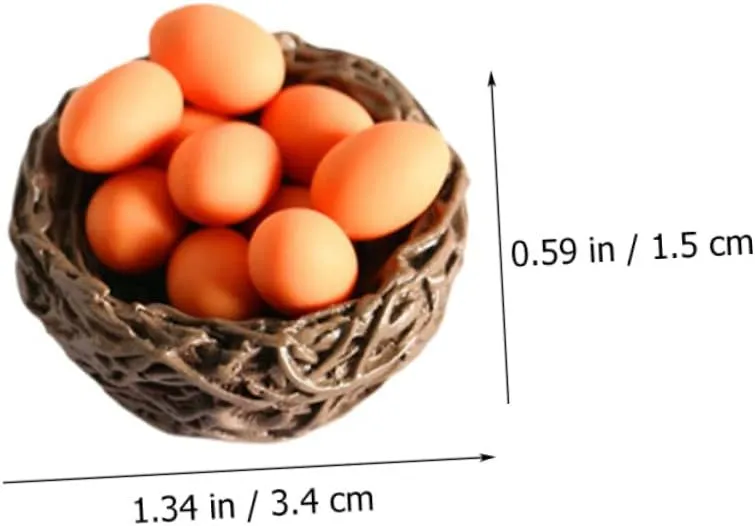 Accessories Miniature Nest Eggs Bird Nest bubble dating Decor Doll House Props BESPORTBLE 12 Sets Mini Garden 