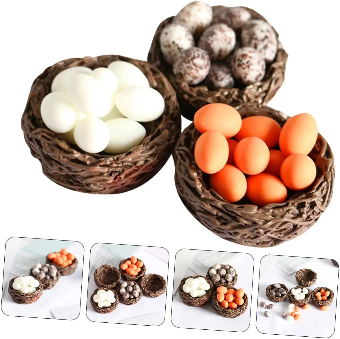 Accessories Miniature Nest Eggs Bird Nest bubble dating Decor Doll House Props BESPORTBLE 12 Sets Mini Garden 
