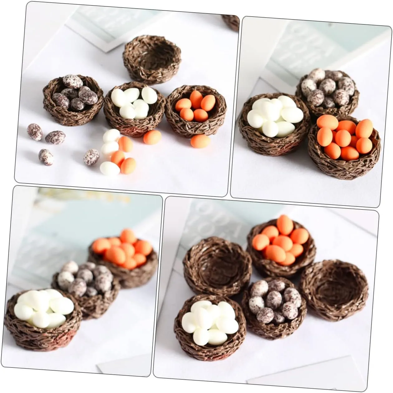 Accessories Miniature Nest Eggs Bird Nest bubble dating Decor Doll House Props BESPORTBLE 12 Sets Mini Garden 