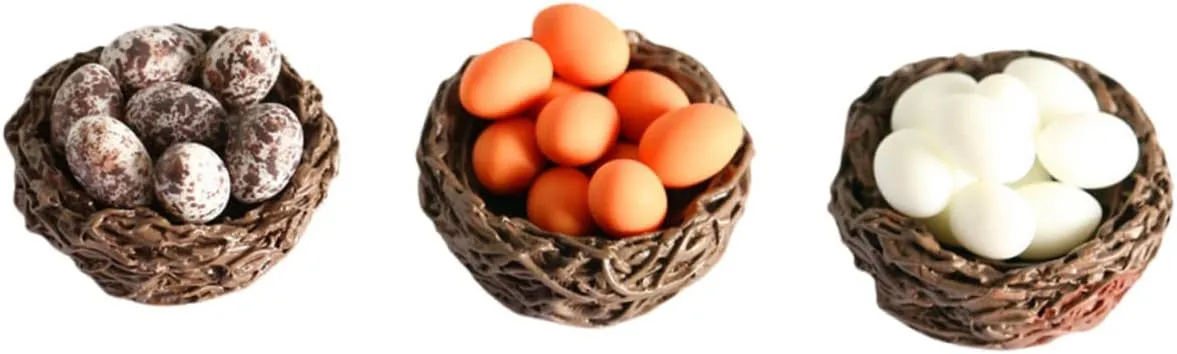 Accessories Miniature Nest Eggs Bird Nest bubble dating Decor Doll House Props BESPORTBLE 12 Sets Mini Garden 