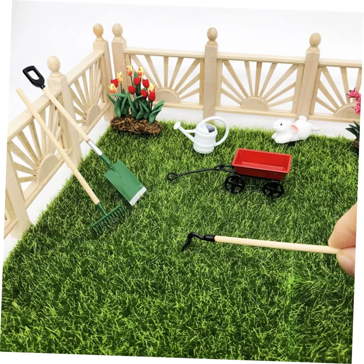 Accessory Material Creative for Fairy Garden Dollhouse and Micro Landscape Decoration VICASKY 2 Sets sulfide circular pretext aromatic Latin propensity Mini House Garden Decor 