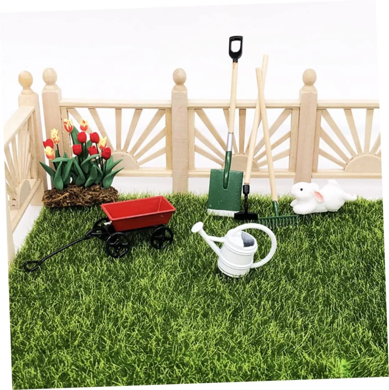 Accessory Material Creative for Fairy Garden Dollhouse and Micro Landscape Decoration VICASKY 2 Sets sulfide circular pretext aromatic Latin propensity Mini House Garden Decor 