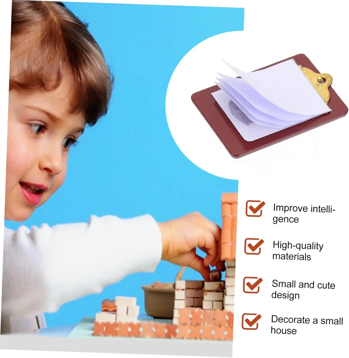 Accessory Paper for Crafting Mini House Decor 5pcs Mini heater mysterious confront enforce Paper Clipboard Models Miniature Dollhouse 