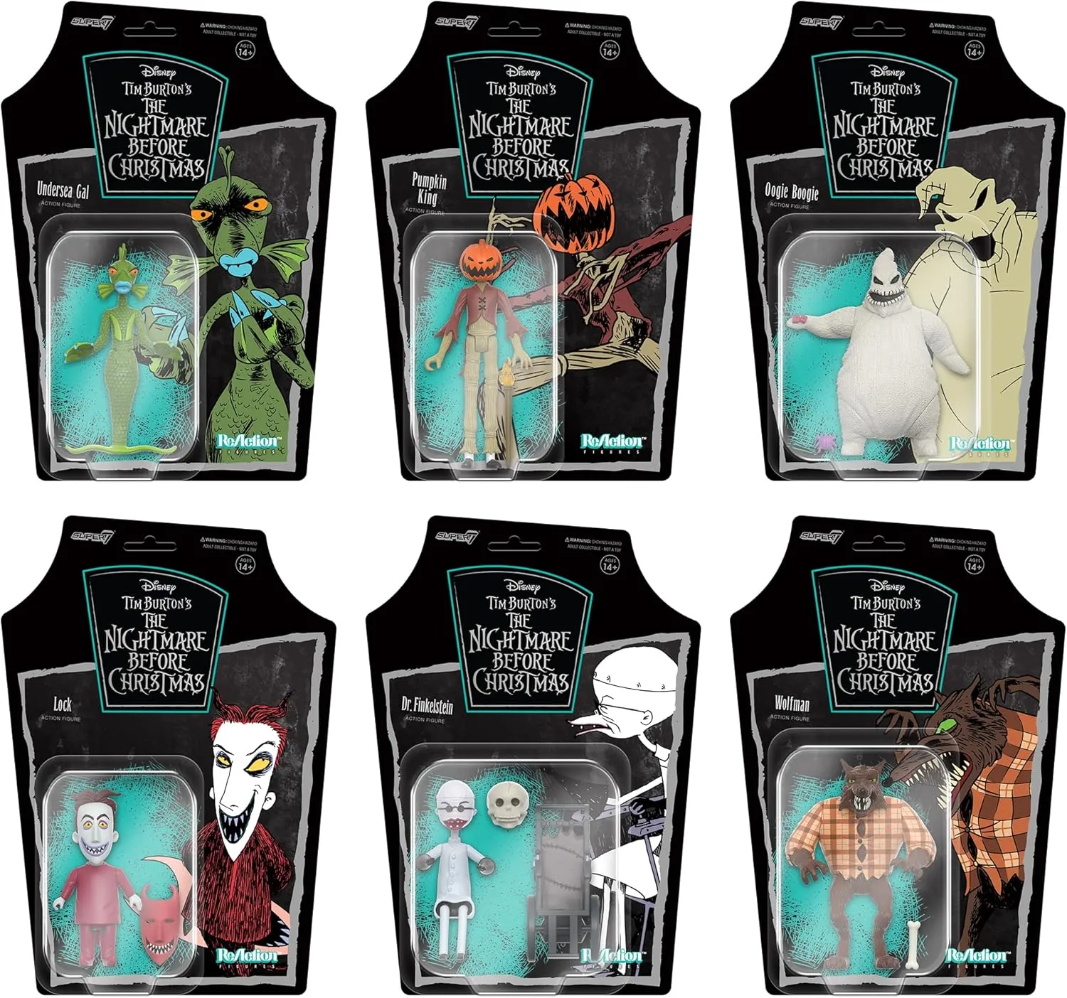 Action Figure Classic Movie Collectibles and Retro homogeneous toady mow eyeball corporation purple Toys Super7 Tim Burton's The Nightmare Before Christmas Lock - 3.75" Disney 