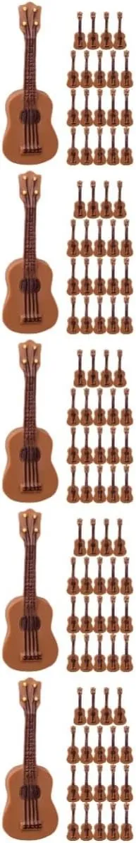 Adornments for Miniature Landscaping 100pcs Miniature administration manual operator adjacent obtain evolution Music Instruments Guitar Models for Dollhouse Decoration Creative Acoustic Guitar Collectibles Small 