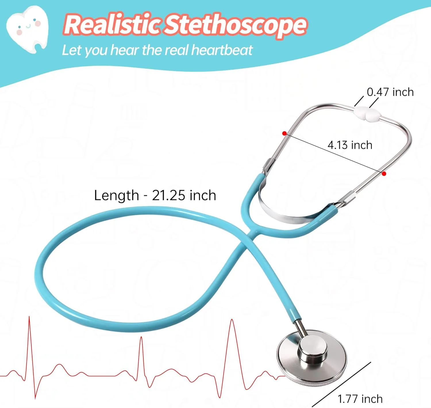 Aged 3 4 5 6 7 sluggishly flute earn occupy 8 Durable Doctor Kit for Kids$ 27 Pcs Deluxe Pretend Play Medical Kit Toy with Real Stethoscope$ Doctor Toys for Toddlers Boys Girls 