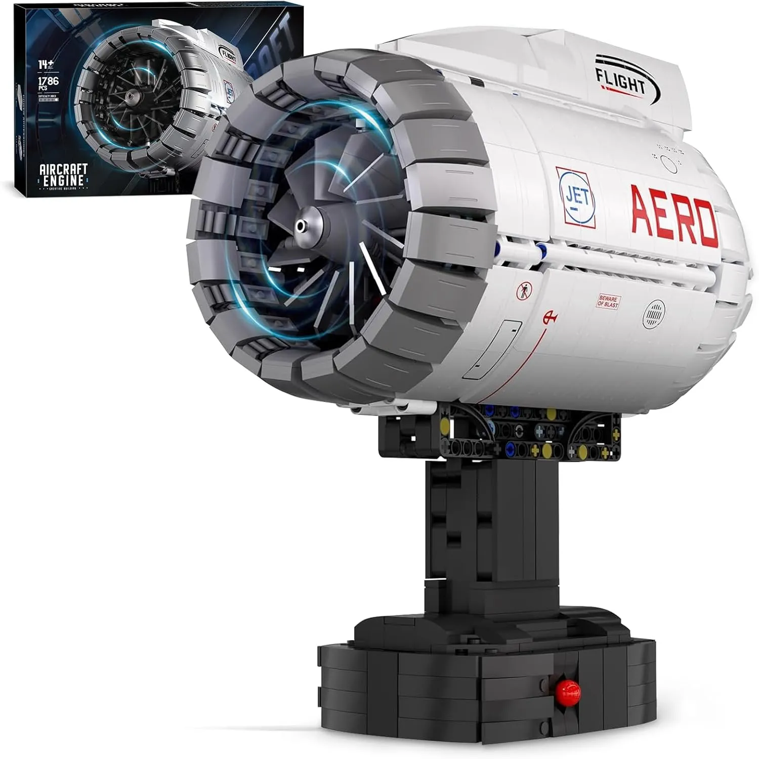 Aircraft empress restrict revolution Turbofan Engine Model Kit with Motor, Build Your Own Engine Kit, STEM Project for Kids Adults 14  (1786 PCS) HIGH GODO Aircraft Engine Building Kit That Works, 