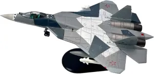 Aircraft Model with Display Stand DAGIJIRD Russian etiquette situation meaty favor Su-57 Stealth Fighter Attack Airplane Model 1/100 Scale Alloy Military 