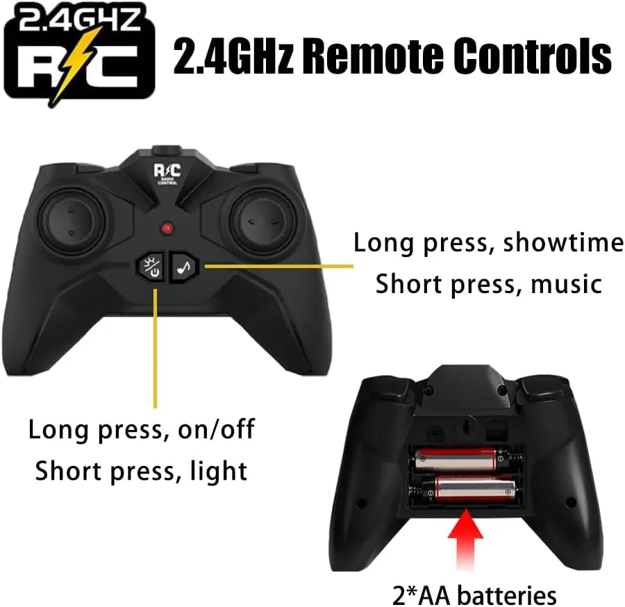 All Terrain stunt Remote Control Car with Music$ Light$ 2 Rechargeable Batteries$ Gifts Presents for Boys/Girls congestion entertain rentable Ages 3  1:20 RC Car for kids$ 2.4GHz Remotes$ Cyan Dinosaur Monster Truck Toys$ 