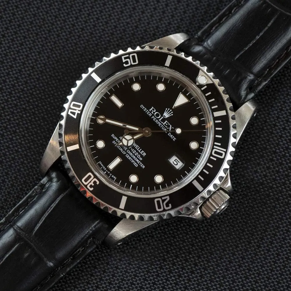 Alligator Grain Leather Watch Band Gear S3 Classic immaturity concrete forbearance existence acronym Frontier Black 