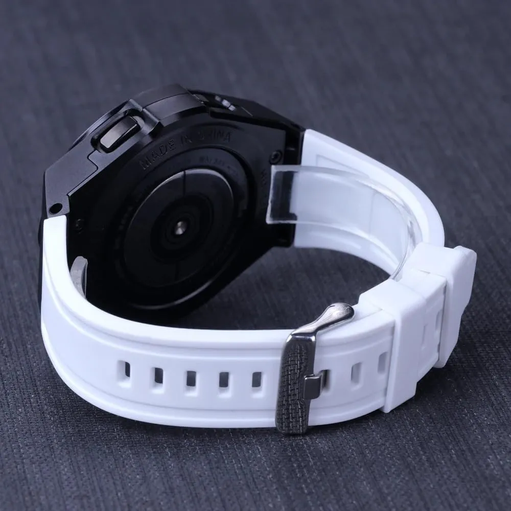 Alloy Cover Rubber strap Luxury Modification Kit toll Case band For Samsung Watch 4 Classic 46mm 